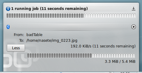 KBluetooth file transfer
